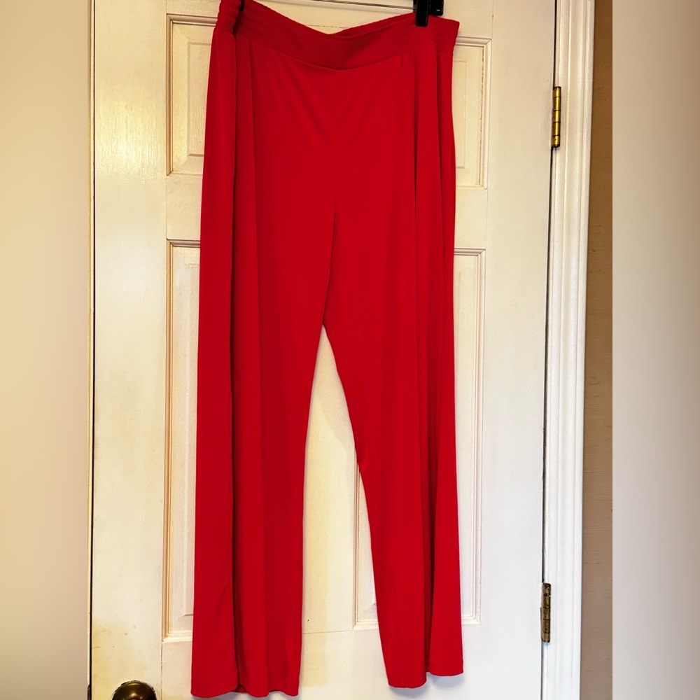 IMAN Bold Red Wide Leg Trousers